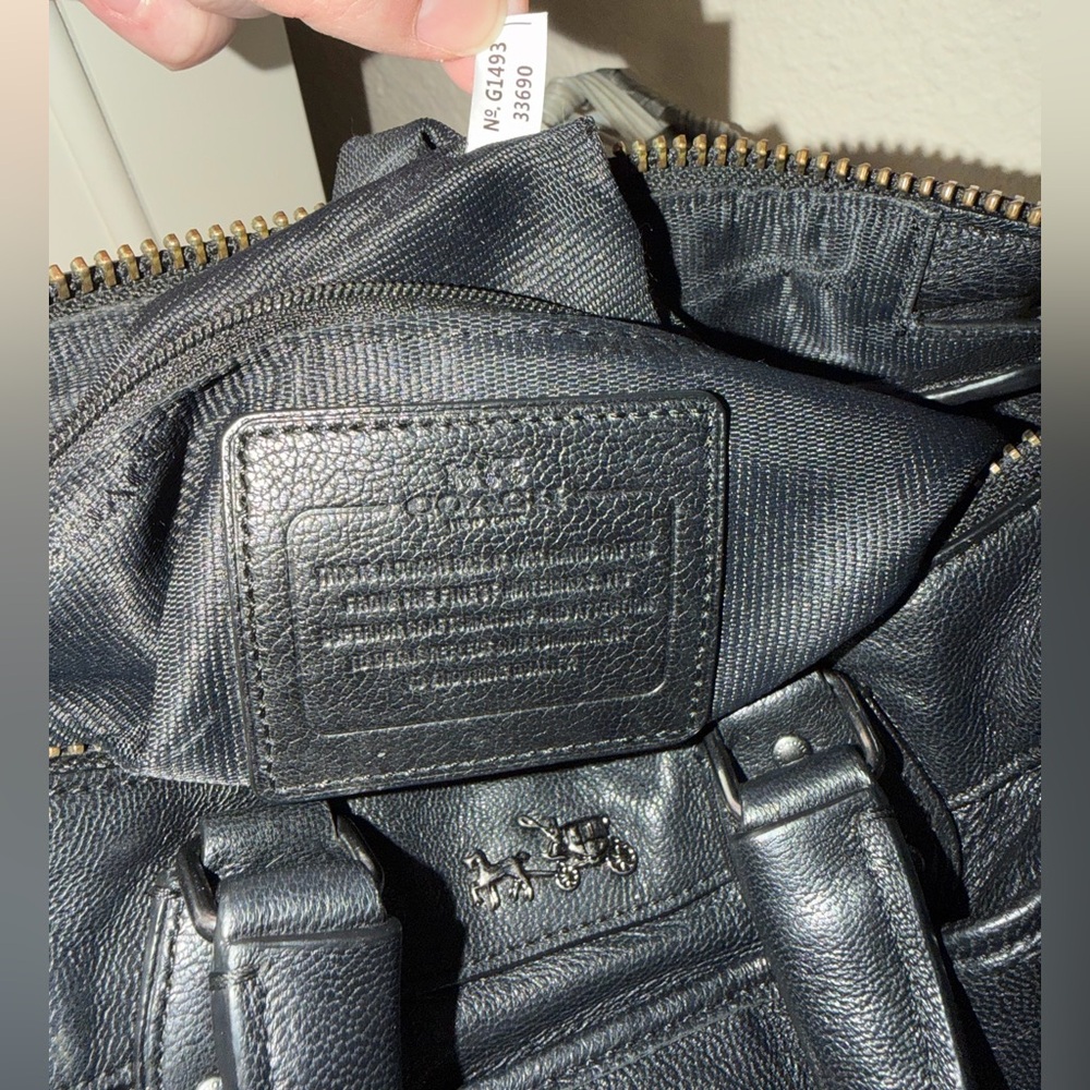 Coach Rhyder Black Leather Small Satchel Crossbody Turnlock Bag w/ Strap 33690 - Picture 2 of 16